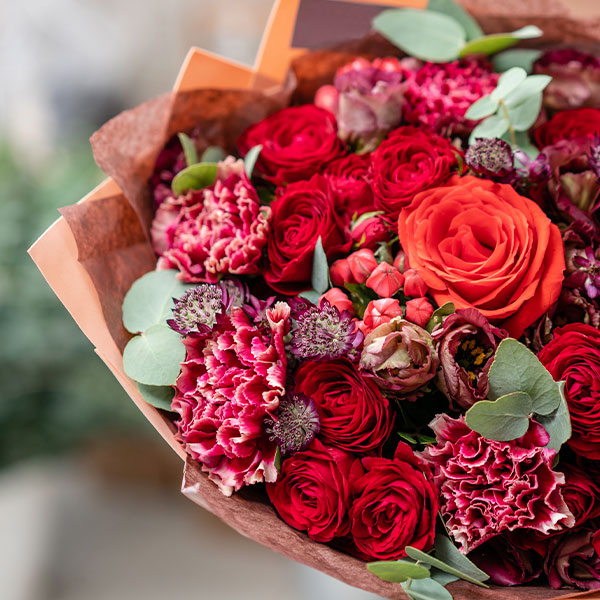 Bouquet du Fleuriste - Tons Rouges - Ambelle Déco